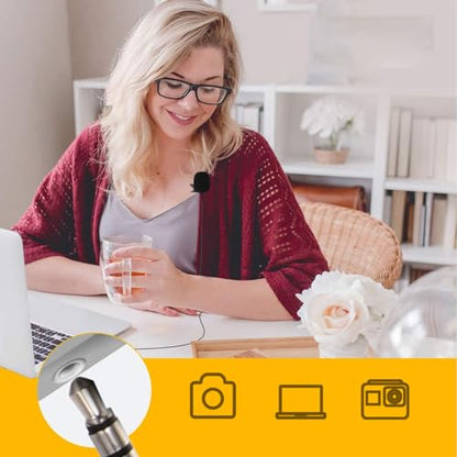 BESPORTBLE 3Pcs Lavalier Microphones for Laptop and Desktop Professional Clip Mic for Streaming Recording and Video Chat Easy to Use Compact Design