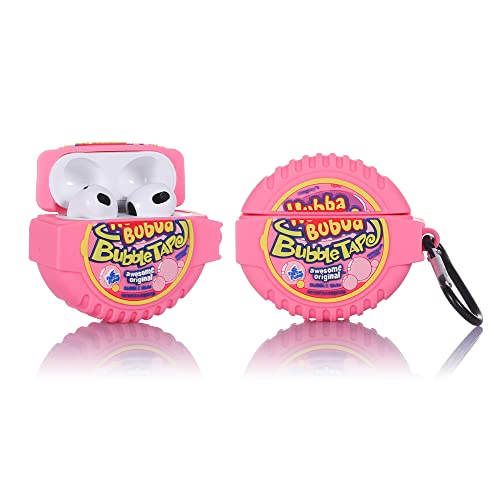 (3Pack+Cleaner Pen) Suublg Case for AirPods 3rd Generation Earbuds with Cleaning Pen Kits, Silicone Cover Protective Shockproof with Cartoon Styles of Design for AirPods 3 (Donut+BUB+BKcookie) - color: Donut+BUB+BKcookie