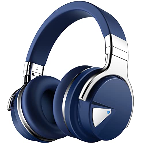 Million Sold 10 Years Classic E7 Active Noise Cancelling Headphones with Upgraded Noise Cancellation, Bluetooth Headphones Wireless with HD Sound Vivid Deep Bass, for Home Office Travel Gift Pcs - color: Navy, style: E7 Wireless Active Noise Cancelling He