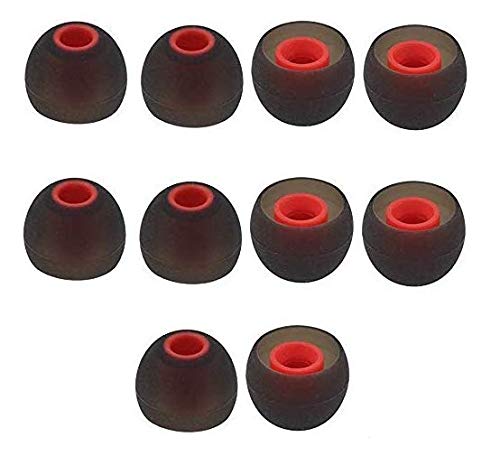 Medium Replacement Silicone Eartips Eargels Earbuds Ear Tips Compatible with Senso, Zeus, Otium, Hussar, Sony MDR, Tozo, Mpow Headphones & Earphones (Medium - 5 Pairs) - size: Medium: 5 Pairs