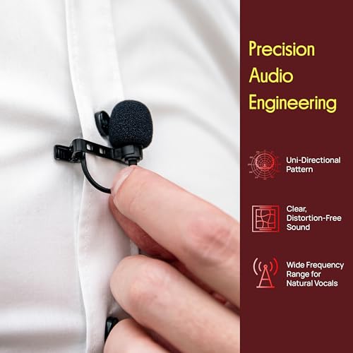 Pyle 4 Channel UHF Wireless Microphone System with 4 Lavalier & 4 Headset Mics, 300 Ft Range, Rack Mount Receiver for Conferences, Events & PA Systems - style: 4-Channel Lavalier-Headset