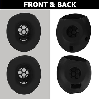 Studio Pro Silicone 2-in-1 Sweat Case Cover Set with Anti-Scratch Ear Pad Covers & Zipper Headband Cover – Compatible with Beats Studio Pro Wireless Headphones（Black） - color: Black 2-in-1