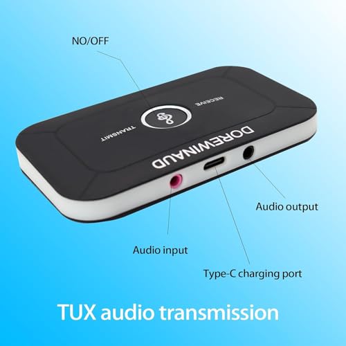 Bluetooth Transmitter Receiver 2-in-1 5.3 Wireless Bluetooth Adapter | Bose Wave Radio IV III II Awr1b1 Awr1b2 Receiver Supports TV, PC, MP3 Gym - Connects Speakers/Headphones