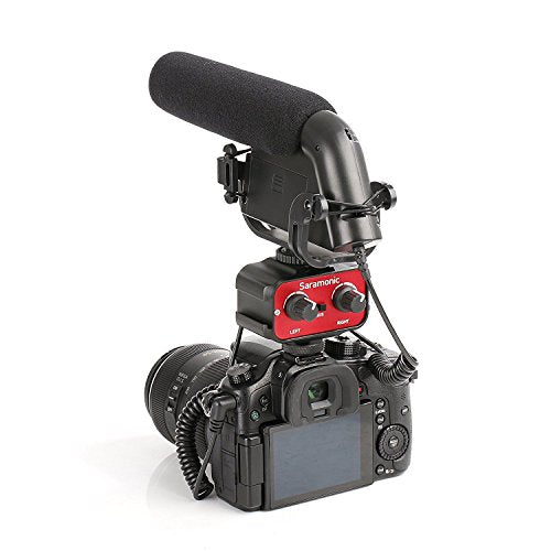 Saramoni SR-AX100 Dual Channel Audio Adapter 3.5mm Jack Microphone Mixer for DSLR Camera
