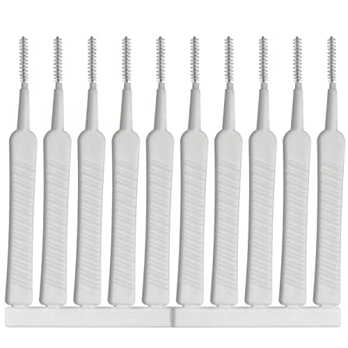 MEETOOT 50pcs Multifunctional Mobile Phone Charging Port Cleaning Brush 65mm Dust Shower Hole Cleaning Mini Brush Bendable Mini Soft Round Brushes