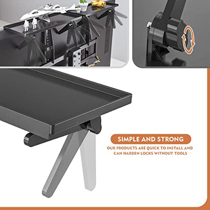 2 Pack Top Shelf TV Mounting Bracket 12 Inch Flat Panel Mount for Streaming Devices, Media Boxes, Speakers and Home Decor