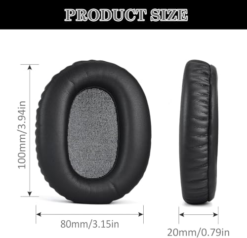 Aiivioll 2-in-1 WH-XB910N Replacement Earpads/Silicone Headband Pad for Sony WH-XB910N Headphones, Protein Leather Cushions with Memory Foam, Silicone Zipper Headband Protector Cover (Black) - color: Black-with headband cover