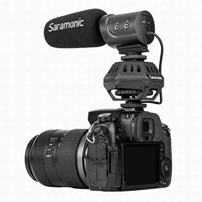 Saramonic Professional Universal Shock Mount for Shotgun Microphones 0.59-1.22” (15-31mm) in Diameter to Mount on 15mm Rods for Camera Rigs and Cages (SR-SMC11)