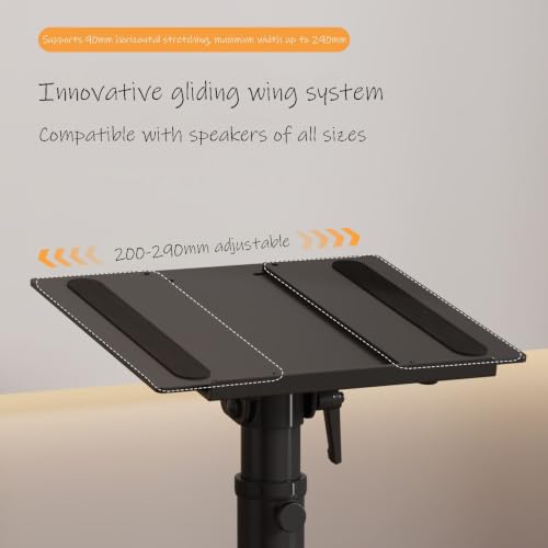 Desktop Clamp-on Speaker Stands Height Adjustment and Tilt for Studio Computer Office