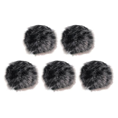 MECCANIXITY Furry Microphone Windscreen 10mm x 55mm Mic Cover Windshield for Indoor Outdoor Microphone Black,Yellow,Gray 5 Pack - color: Black ,Yellow,Gray