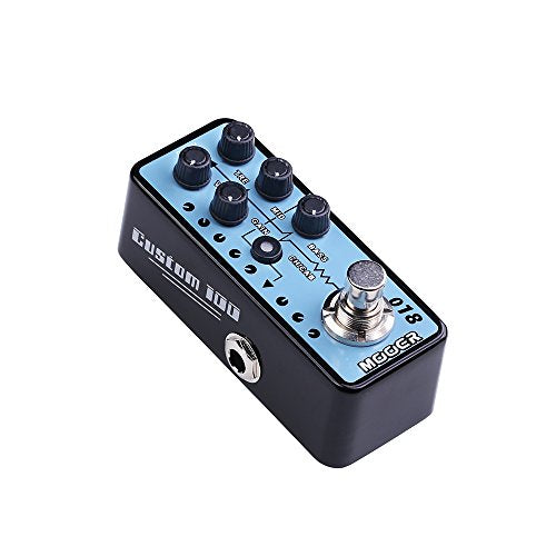MOOER Micro Preamp 018 Custom 100 Digital Guitar Amp Modelling Pedal - color: 018 Custom 100