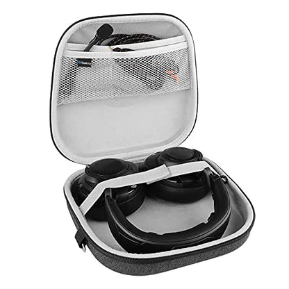 Geekria Shield Headphones Case Compatible with JBL Quantum One Gaming, Quantum 800/600/300 Case, Replacement Hard Shell Travel Carrying Bag with Cable Storage (Dark Grey)