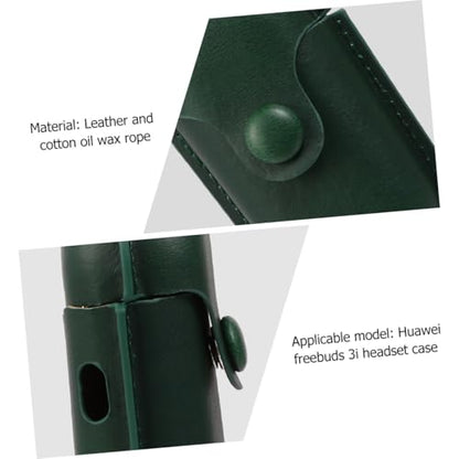 Toddmomy Protective Case for Earbuds 3i, Waterproof Earphone Holder with Scratch-Resistant Hard Shell, Dark Green Cover for Travel and Outdoor Use