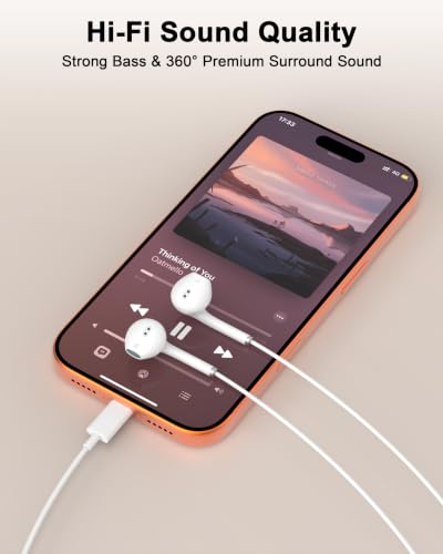 [Apple MFi Certified] USB C Headphones Wired for iPhone 17 16 15,Galaxy S26 | 2 Pack Earphones/Earbudswith USB-C Plug, Wired Ear Buds with Built-in Remote to Control Music, Phone Calls, and Volume - color: Silver+White