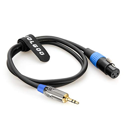 JOLGOO XLR Female to 3.5mm Cable, Unbalanced XLR Female to 1/8" Stereo Plug Microphone Cable, 3.5mm to XLR Cable for iPhone, iPod, Computer, Video Camera, and More, 3.3 Feet - size: 3.3 Feet, style: XLR Female to 3.5mm