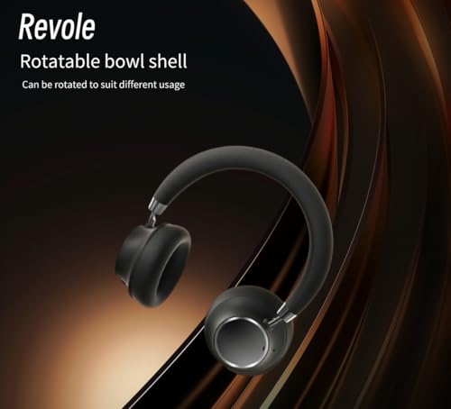 Active Noise Cancelling Headphones, Bluetooth 5.3 Over Ear Wireless Headphones with 40mm HiFi Drivers, CVC8.0 Mic, 50H Playtime, Protein Leather Comfort Earpads for Travel, Office (Black 2) - color: BLACK 2