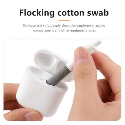 Earbud Cleaning Kit Phone Charging Port Phone Cleaning Kit Keyboard Cleaner 4 in 1 White - color: white