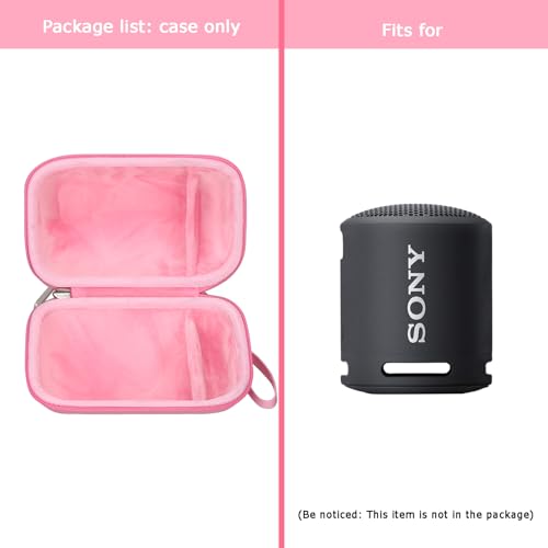 FBLFOBELI Hard Case Compatible with Sony SRS-XB100/SRS-XB12/SRS-XB13 Extra Bass Portable Waterproof Speaker (Case Only) (Pink) - color: Pink
