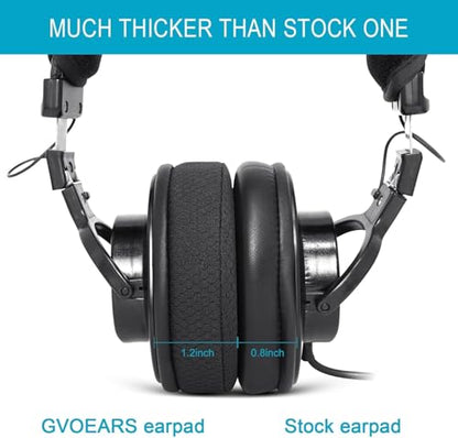 Replacement Ear Pads for Sony MDR 7506 V6 V7 MDR-CD900ST (Black) | Mesh Fabric MDR Headphones Earpad Cushions with Memory Foam