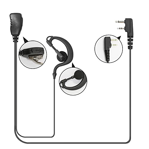 Ear Hook Earphone Headset Earpiece for IC-F3001 F4001 F4011 F4023 IC-F4021 IC-F3021 Radio
