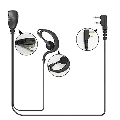 Ear Hook Earphone Headset Earpiece for IC-F3001 F4001 F4011 F4023 IC-F4021 IC-F3021 Radio
