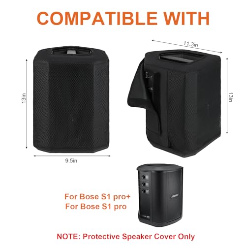 LEFOR·Z Speaker Cover Compatible with Bose S1 Pro Plus/S1 Pro | Portable Bluetooth Speaker Cover,Dustproof Side Opening Mesh Protective Case Bag fits for Bose Speaker(Cover Only) - size: Cover