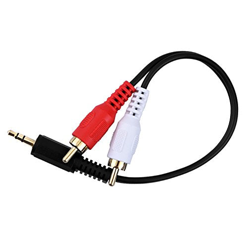 EBOOT 2 Pack 3.5mm Aux Cable 6 Inch Male Stereo Audio Cord Y Cable Adapter for Connects Smartphone, Tablet, HDTV