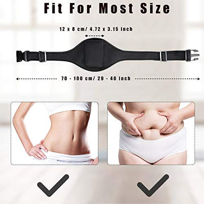 Frienda 2 Pack Mic Belt for Fitness Instructors,Black | Adjustable Microphone Waist Belt, Neoprene Mic Carrying Pouch, Transmitter Carrier, Adjustable Waist Strap