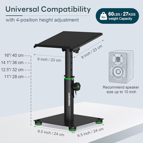 Vondynote Desk Studio Monitor Stands 11"-16" Monitor Speaker Stands 12°Tilt