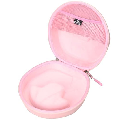 Hard Travel Case for Logitech Zone Vibe 100/125 Wireless Ear Headphones, Protective Carrying Storage Case - Tourmate（only case） - color: Pink