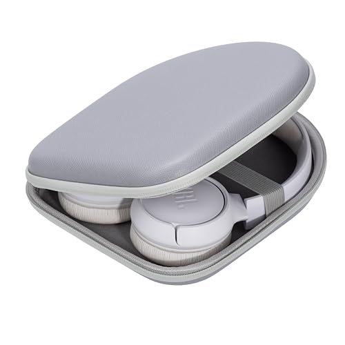 Ginsco Headphone Case Compatible with JBL Tune 510BT/520BT/500BT with Sony WH-CH520/510, Ultra-Slim Hard Shell Waterproof Headphone Case for On Ear Headphones (Gray White) - color: Gray White