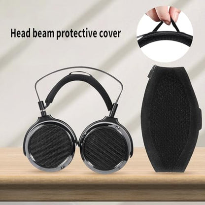 Headphone Headband Cushion Covers Headbeam Sleeve Easy to Use with Smooth Zippers for HE300 HE400 Headphones Earpads