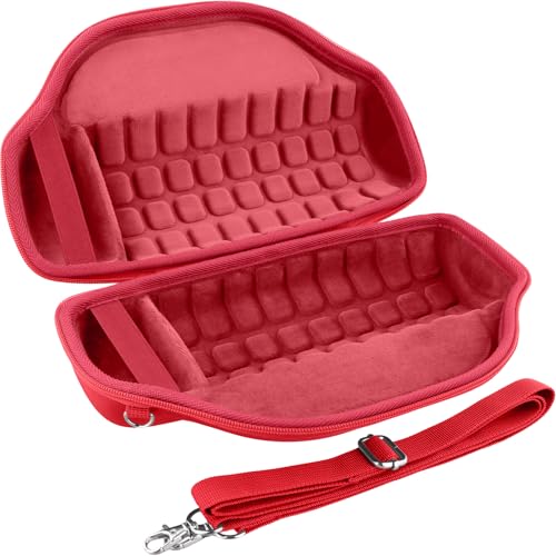 co2CREA Case for JBL Charge 6 Portable Bluetooth Speaker, Red | High-Density Foam Padding, Reinforced Handle, Detachable Shoulder Strap, Compact Lightweight Design, Dust Protection - color: Red Case