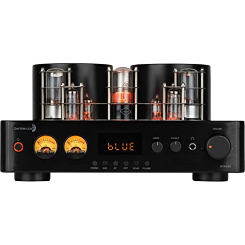 Dayton Audio HTA200 Integrated Stereo Hybrid Tube Amplifier 200 Watts - color: HTA200
