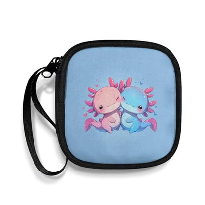 Cute Axolotl Carrying Earphone Case Pouch Storage Bag Holder-Earbud Case Headphones Storage Bag Pouch for Headphone, Bluetooth - color: Cute Axolotl