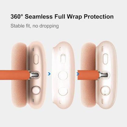 MOLOPPO Clear Case for AirPods Max 2/1 (2026/2024/2020), Transparent Orange | Soft TPU, Anti-Scratch, Slim Fit, Compatible with AirPods Max 2/1 - color: C-Transparent Orange