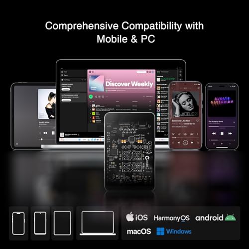 Questyle Sigma Bluetooth Headphone Amplifier USB C Rechargeable DAC Amps | [MFi Certified] Portable Bluetooth 5.4 USB Amps with 3.5mm and 4.4mm Dual Outputs PCM768/DSD512 for Smartphones/PC/Laptop
