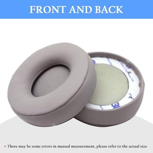 Adhiper Solo Pro Replacement Earpads for Beats Solo Pro Headphones (Grey) | Protein Leather Ear Pads,Noise Isolation Memory Foam Ear Cushion ,Durable ,Anti-Sweat,Soft and Comfortable - color: GRAY