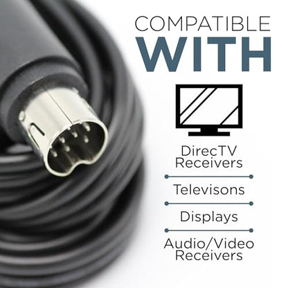 THE CIMPLE CO 10-Pin Audio and Video DIN Cable - RCA Composite for A/V - Not S-Video Cable - Compatible with Select DIRECTV & AT&T Models (H25, C31, C41, C41-W, C51, C61, C61-K) - 6 Feet (1.8 Meters) - size: 6 Feet (1.8 Meter)