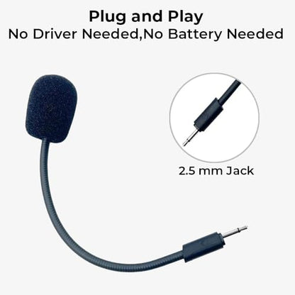 Replacement Game Mic for JBL Quantum 100 (Q100) Stereo Studio Gaming Headsets on PS5 PS4 PC Xbox MAC, 2.5mm Jack Detachable Noise Cancelling Crystal-Clear Game Microphone Voice Boom