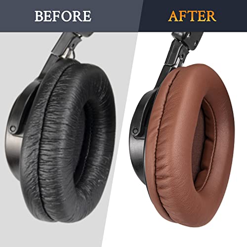 SOULWIT Replacement Earpads for Sony MDR-7506 MDR-V6 MDR-V7 MDR-CD900ST Monitor Headphones, Ear Pads Cushions with Softer Protein Leather, High-Density Foam - Coffee - color: Coffee