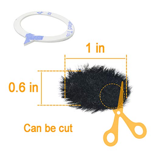 SUNMON Camera Mic Windscreen Dead Cat, Furry Camera Wind Muff Wind Cover for Canon G7X Mark II,Sony,Samsung,etc DSLR Mic Outdoor Windshield (8 Pack) - color: Camera Windscreen 2.4 CM