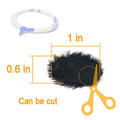 SUNMON Camera Mic Windscreen Dead Cat, Furry Camera Wind Muff Wind Cover for Canon G7X Mark II,Sony,Samsung,etc DSLR Mic Outdoor Windshield (8 Pack) - color: Camera Windscreen 2.4 CM