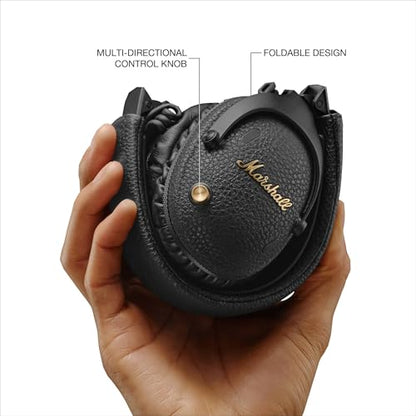 Marshall Monitor III A.N.C. Wireless Over-Ear Bluetooth Headphones - Active Noise Cancellation | 100+ Hr Playtime | Microphone for Calls | Lightweight, Foldable Design for Travel - Black - color: Black