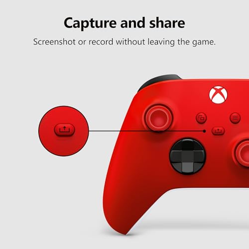 XBOX Wireless Gaming Controller | Pulse Red | Consoles, PCs, TVs, mobile, and more | Textured Grip | Wireless, Bluetooth, USB-C Connectivity - style: Pulse Red