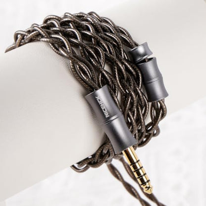 NICEHCK DuskSky 3.5mm IEM Cable 0.78mm 2Pin 6N Pure Silver HiFi Cord | Standard 3.5mm single-ended plug compatible with smartphones, MP3 players and daily audio gear - size: 3.5mm With 2Pin