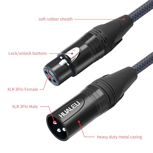 2FT XLR Female to Dual Male Y Splitter Cable, XLR Y Cable Splitter 1 Female to 2 Male for Micphone Mixer- 2Pack - color: XLR 1 Female to 2 Male, size: 2Ft*2Pack