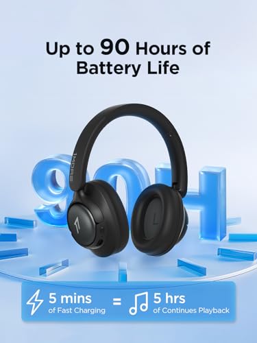 1MORE Wireless Bluetooth Noise-canceling Headphones - HQ31 SonoFlow SE Over-Ear Headphones with Hi-Res Audio, 90H Playtime, Clear Calls, Preset EQ Via App, Comfort for Home Office Travel(Black) - color: Black