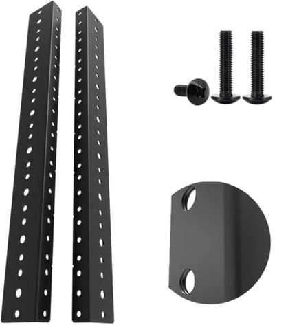 8U Steel Rack Rails Kit with Hardware - 2 Pieces (8URR) - size: 8U