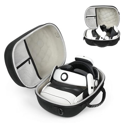Hard Carrying Case for Meta Quest 3/3s VR Headset, Compatible with Bobovr M3 pro and Touch Controllers Accessories, Waterproof Portable Protection Storage Bag (Black)